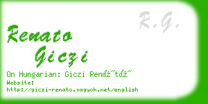 renato giczi business card